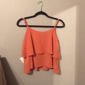 Orange Ruffles Blouse